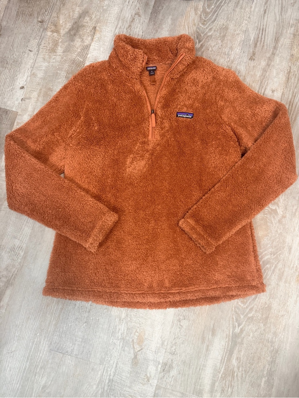 Patagonia Women's Plush Quarter-Zip Fleece Sweater - Rust Orange